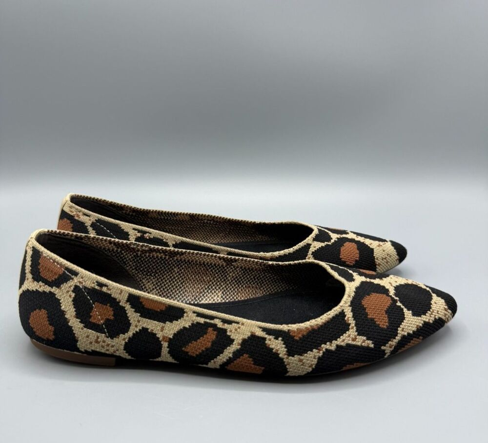 Gianni Bini Women's Animal Print Slip-On Flats Size 8.5 M